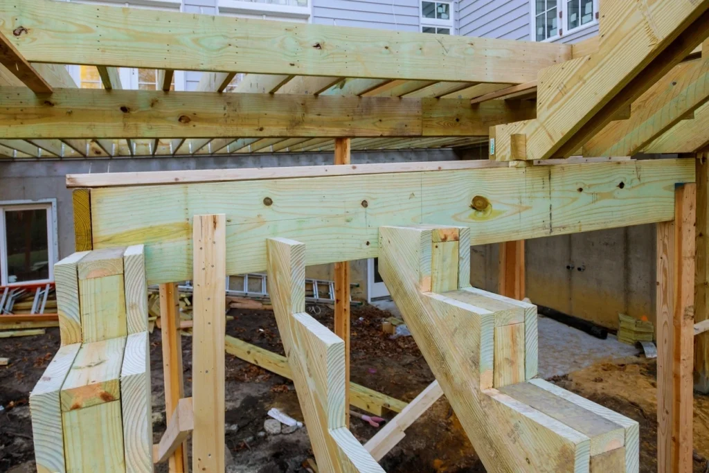 Professional deck framing by deck builders in Los Angeles CA